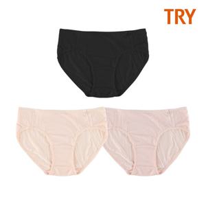 [트라이] 여성 미디 삼각 팬티 3매입 36호