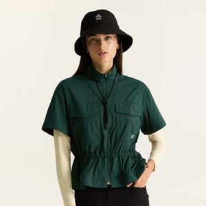 [먼싱웨어]여성 2WAY 미들 바람막이 다크그린(MQ322LJP81)