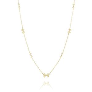 미니골드 14k [DIA-랩1.4][매그놀리아]플로레오패턴목걸이 NLKM4087L