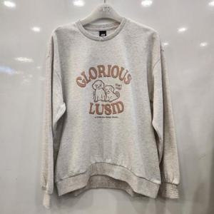 애플핑크 HC07 퍼피 자수 맨투맨 티셔츠 JBK8U543GSM