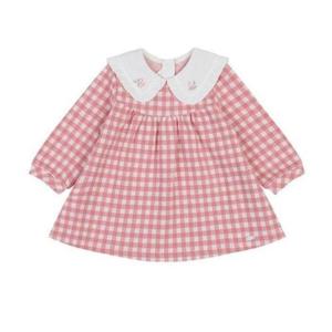 해피랜드 HC09 유아 카라 자수 체크 원피스 HZ725111