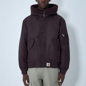 26 SS 칼하트 윕 Hd Oltera 플리스 판넬 후드 나일론 봄버 자켓 브라운 I035309 3ACXX