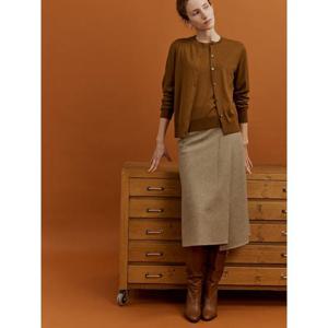 [Melissa] 사이드슬릿 롱스커트  베이지 (ML5927B20A)