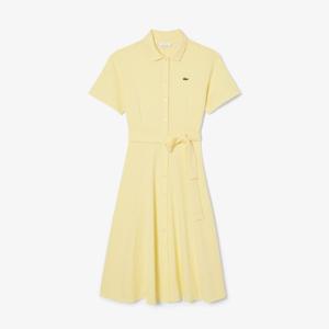 [라코스테공식] 여성 핏앤플레어 벨티드 폴로 드레스 EF9621-55G 107