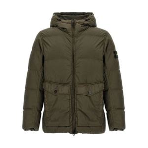 25FW 스톤아일랜드 크링클랩스 후드 패딩 점퍼 자켓 카키 K2S15 4100011 S0A23 V0054
