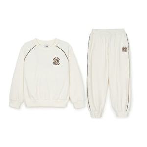 MLB키즈트레이닝세트 JQT 7FS2B0146-50IVS 베이직 여아 벨벳 맨투맨 세트 뉴욕양키스