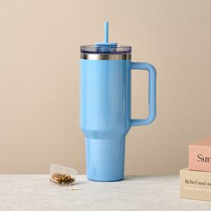 [모던하우스] TO GO 대용량 투웨이 리드 텀블러 1200ml 빨대 포함 레인보우 펄 블루