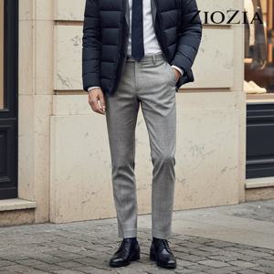 [지오지아]  블렌드 그레이 체크 정장팬츠 (AAB4SP1402)