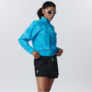 [스파이더] 여성 러닝 카고 포켓 우븐 반바지 SPIFCNTR281WBLK