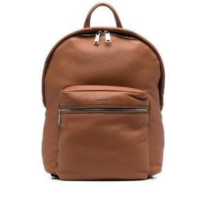 25 FW Zegna 로고 장식 가죽 백팩 LHCVMC1895Z TP432511947