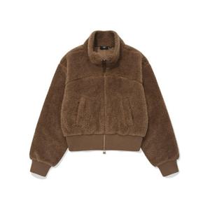 커버낫자켓 JQS CO2404JK74-BR 우먼 쉐르파 집업 자켓 Brown