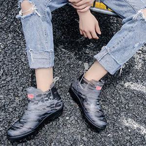 밀리터리 남성 발목 레인부츠 기능신발 장화 방수신발