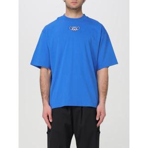 오프화이트 반팔 티셔츠 OMAA120S24JER003 4601 Blue