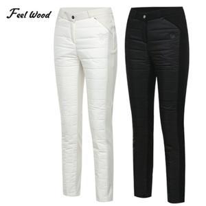 [필우드골프] 가로퀼팅 기모안감 여성 패딩 골프바지_100622