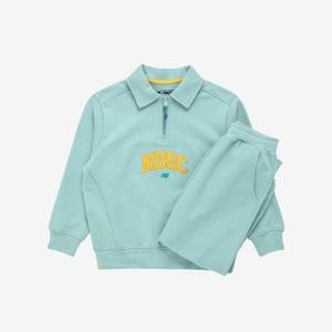 M 뉴발란스키즈트레이닝세트 PQC NK9YE3106U-84 ESSENTIAL 절개 포인트 반집업 스웨트 셋업