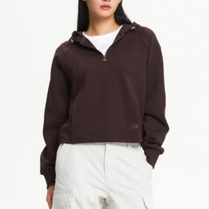 뉴발란스후드티 DQJ NBN0E4W832-22 여성 시그니처 넌기모 반집업 후드형 맨투맨(SEMI OVER FIT)