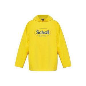 26 SS 발렌시아가 x 숄 로고 프린트 후드 티셔츠 엘로우 826174TSVT2