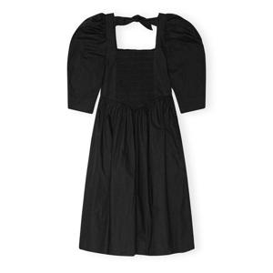 GANNI 가니 Black Cotton Poplin Smock Dress 포플린 원피스 F9492