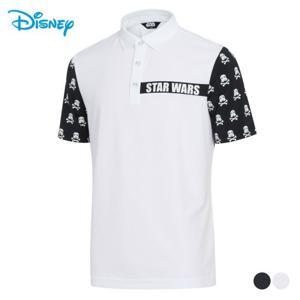 [디즈니골프] 남성 배색 패턴 티셔츠 DN2MTS034