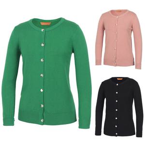 봄가을 여성 소프트 라운드넥 긴팔 니트 가디건 KOSLCA05