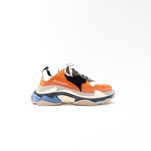 발렌시아가 남성 트리플 S 로우탑 스니커즈 오렌지블루 541640 W09OE 7581