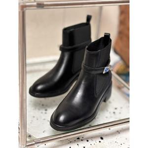 노튼 세이브존06 천연소가죽 버클 레이디 첼시 부츠 5cm 2N3J029