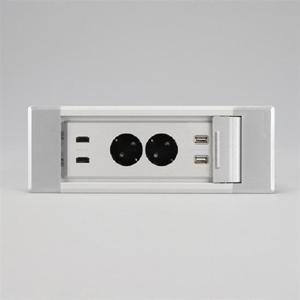 빌트인 가구 매입 슬라이드 콘센트 BID-2022MS 실버