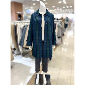 소고 세이브존01 봄 체크 패턴 트렌치 코트 AK1YA01