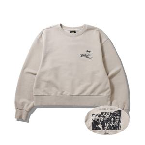 [지프]JQ1TSU813 베이지 25년 지프 빈티지 그래픽 맨투맨_SC