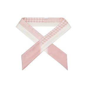 [질스튜어트] 실크100% 핑크 하운드투스 롱 스카프 JASC5E520