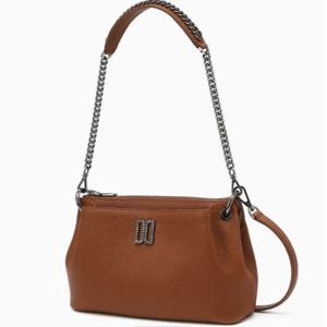 [닥스] 브라운 DD로고 소가죽 체인숄더백 DCBA5F322W2