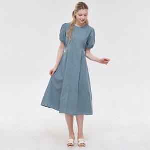 [포커스]밴딩 퍼프 스트링 데님 원피스 PBVFF5M3OP3161