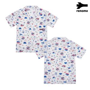 [레노마수영복] 남성 오션 반팔 커버업 셔츠 TS2E302_WH