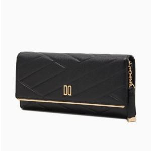 [닥스] 블랙 칼라일 패턴 골드 DD 3단 장지갑 DCWA5F411BK