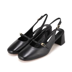 [바바라][시즌오프] 바바라 양가죽 버클 장식 여성 펌프스 6cm_A