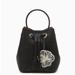 [닥스] 블랙 펀칭배색 소가죽 미니토트백 DCWA5E667BK