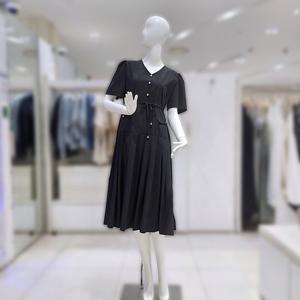 [밸리걸] 브이넥 스트링 하프슬리브 원피스 243250