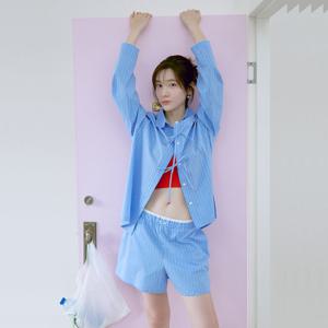 [쥬크]리본 스트라이프 파자마 셔츠 (Z252MSC025)