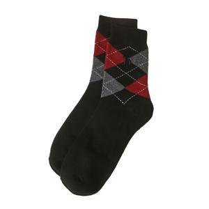 [헤지스] 남성 아가일 체크 장목 양말 HZSS5F101BK