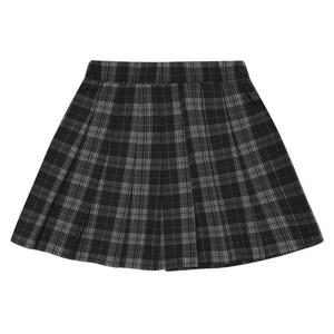 [에꼴리에]여아 밴딩 모노 체크 플리츠 스커트 23C5851_BK