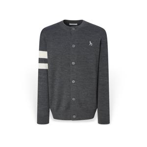 [헤지스] 남성 소매 배색 라운드넥 가디건 HZSW5D200G2