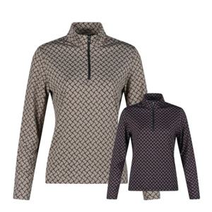 아날도바시니 여성 반집업 패턴 긴팔 골프셔츠 ABWTS44306
