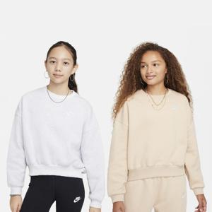 [나이키키즈(플레이키즈)]나이키 걸즈 클럽 박시 샤인 LBR 맨투맨 A244SW344P