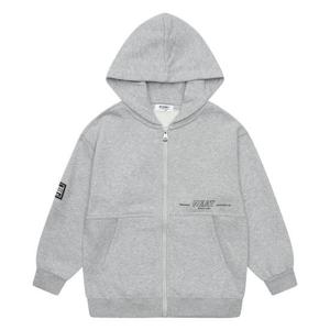 [에꼴리에]남아 기모 레터링 절개 후드 점퍼 21D0133_GY