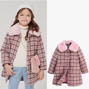 [컬리수]핑크베리 체크 코트 C214COG01P
