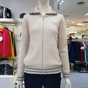 [루이까스텔]여성배색라인방풍풀집업울스웨터/7LESW002M