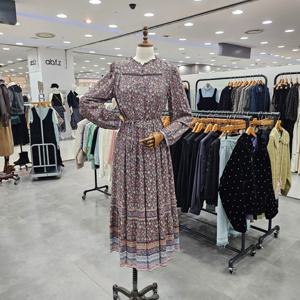 [써스데이아일랜드]보더 믹스 플라워 롱 원피스 T246MOP149W