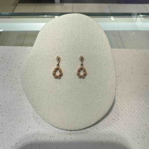 [티르리르] 14K 핑크골드 글리머 듀 포인트 귀걸이 TETK4P04122M