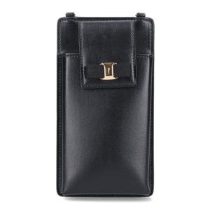 26 SS 페라가모 블랙 로고 프린트 체인 링크 폰가방 755402