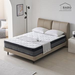 라로퍼니처 브리튼 가죽 호텔식 퀸 침대 Q 유로탑 매트리스 포함